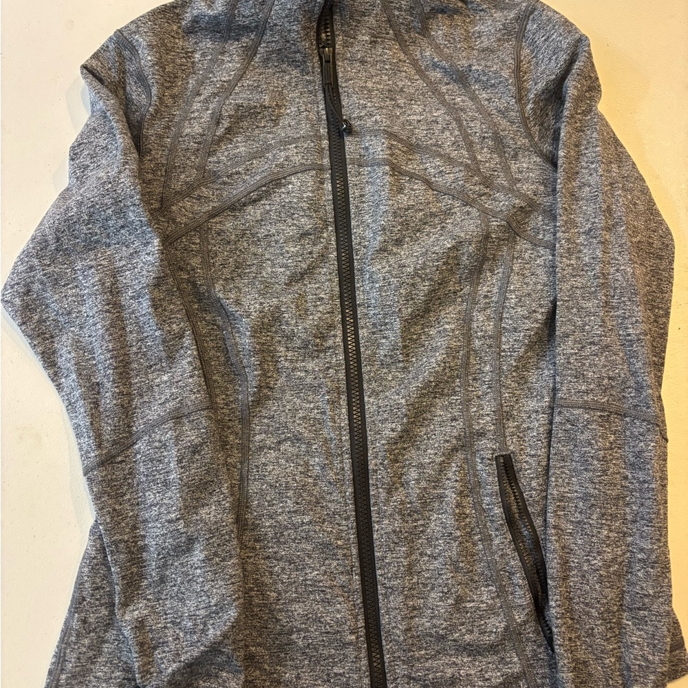 Lululemon define Heathered Gray Zip-Up Hoodie